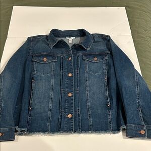 Canyon Retreat by Denim and Co. Denim Jacket 1X